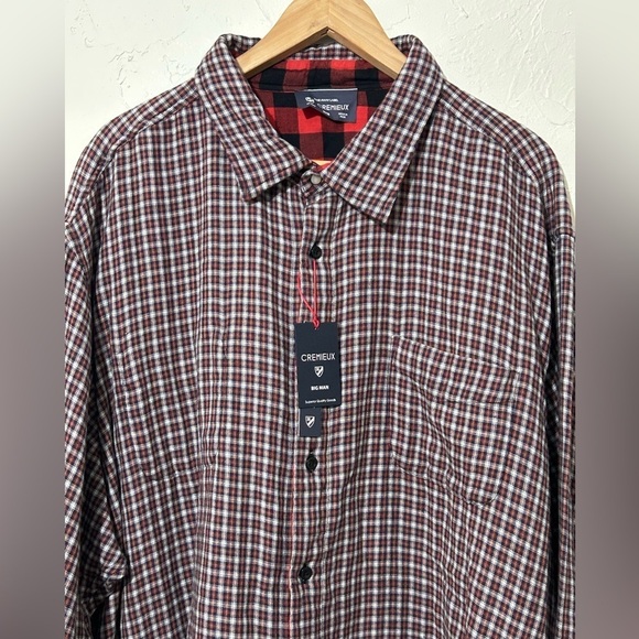 Cremieux Classic Fit Buffalo Plaid Reversible Long Sleeve Woven Shirt Sz 3XB - Picture 13 of 16